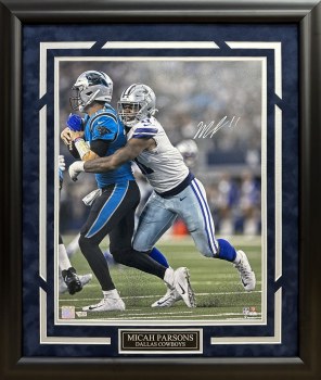 MICAH PARSONS AUTOGRAPHED HAND SIGNED CUSTOM FRAMED DALLAS COWBOYS 16X20 PHOTO