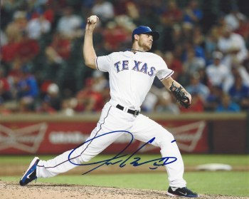 JUSTIM GRIMM AUTOGRAPHED HAND SIGNED TEXAS RANGERS 8X10 PHOTO