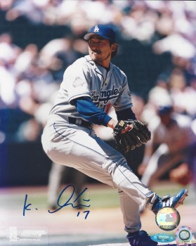 KAZ ISHI AUTOGRAPHED HAND SIGNED LA DODGERS 8X10 PHOTO