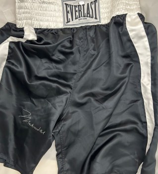 Muhammad Ali signed Black Everlast Boxing Shorts (Steiner Sports Hologram)