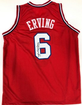 JULIUS ERVING AUTOGRAPHED HAND SIGNED 76ERS JERSEY