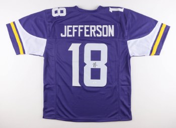 JUSTIN JEFFERSON AUTOGRAPHED HAND SIGNED MINNESOTA VIKINGS JERSEY
