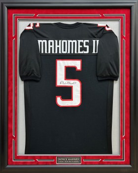 PATRICK MAHOMES AUTOGRAPHED HAND SIGNED CUSTOM FRAMED TEXAS TECH RED  RAIDERS JERSEY - Signature Collectibles