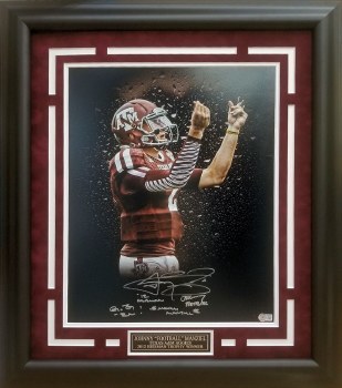 JOHNNY MANZIEL AUTOGRAPHED HAND SIGNED CUSTOM FRAMED TEXAS A&M 16X20 PHOTO