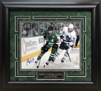 MIRO HEISKANEN AUTOGRAPHED DALLAS STARS FRAMED 11X14 PHOTO