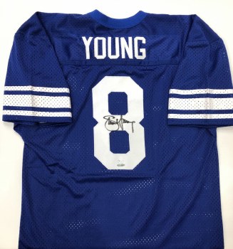 STEVE YOUNG AUTOGRAPHED HAND SIGNED BYU JERSEY