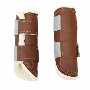 Heidi Closed Front Boots (Brown/White - X-Large)