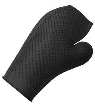 Rubber Grooming Mitt (Black)