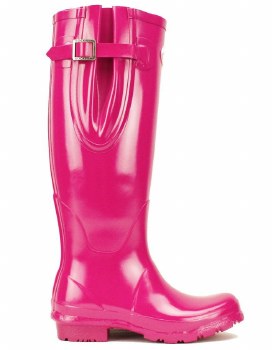 Rockfish Adjustable Gloss Wellingtons (Pink/5)
