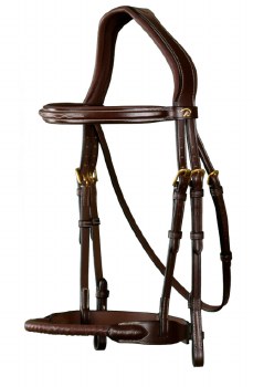 Dy'on Leather Covered Rope Noseband Bridle (Full)