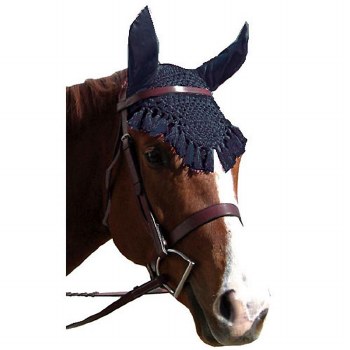 Crochet Fly Net w/ Tassles (Black)