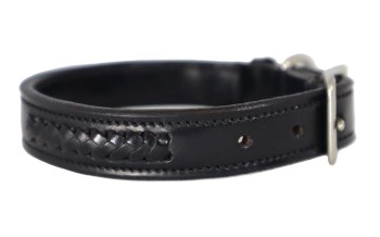 Braided Dog Collar (Black/10")