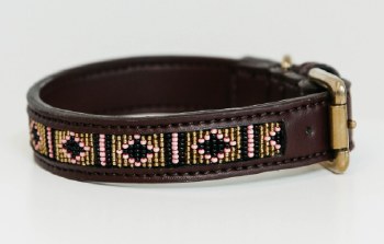 Kentucky Handmade Pearls Dog Collar (Gold/XX-Small)