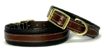 Brown/Black Padded Collar (16")