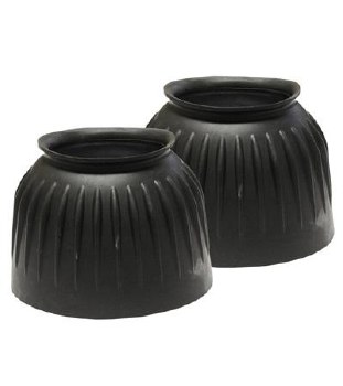 Domestic Bell Boots Ribbed No Velcro (X-Large/Black)
