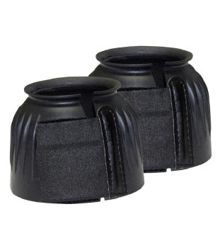 Domestic Ribbed Bell Boots w/ Velcro (Medium/Black)