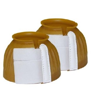 Domestic Ribbed Bell Boots w/ Velcro (Large/Gum)