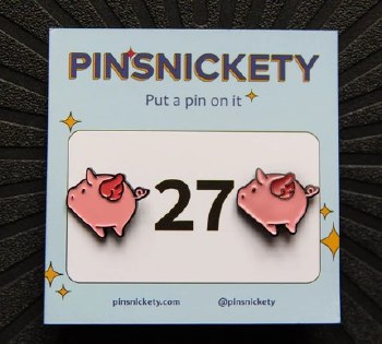 Flying Pigs Pin (Pair)