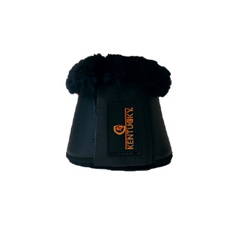 Kentucky BLACK Sheepskin Leather Bell Boots (X-Large)