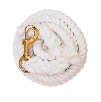 Cotton Lead w/ Brass Snap (White)