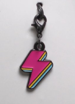 Lightning Bolt Charm: Electric Pink