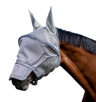 Rambo Flymask (Horse - Silver/Grey)
