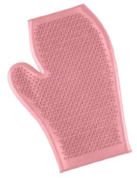Rubber Grooming Mitt (Pink)