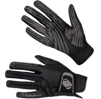 Samshield V-Skin Swarovski Riding Gloves (Black/ 6 1/2)
