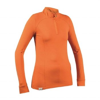 Women s Long Sleeve Base Layer Shirt Burnt Orange Small