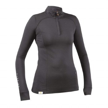 Women's Long Sleeve Base Layer Shirt (Black/XX-Larrge)
