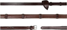 Dy'on 1/2" Rubber Reins With 7 Leather Loops (Stainless Steel)