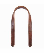 Leather Stitch Crown 1" (Chestnut/Horse)
