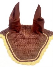 USG Crochet Fly Bonnet (Mocca/Cream/Corn)