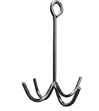 Chrome 4 Prong Cleaning Hook