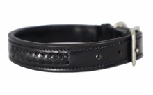 Braided Dog Collar (Black/10")