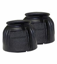 Domestic Ribbed Bell Boots w/ Velcro (Medium/Black)