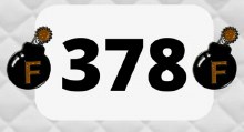 F Bomb Number Pin Charm (Pair)