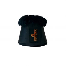 Kentucky BLACK Sheepskin Leather Bell Boots (X-Large)