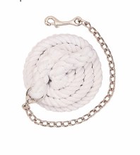 White Cotton Lead w/Chain