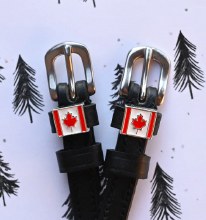 Canadian Flag Spur Straps (17")