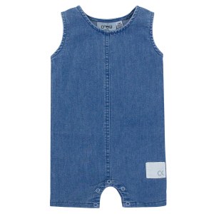 DENIM WASH ROMPER BLU 6M