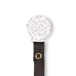 PACIFIER CLIP  BLK/SPE