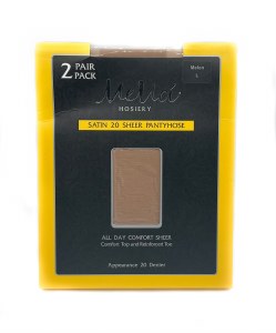 SATIN 20 SHEER PANTYHOUSE 2PP