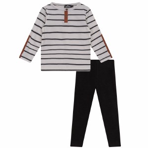 STRIPE PJ'S BRN 18M