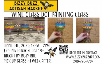4/5/25 Wine Glass Dot Painting Class