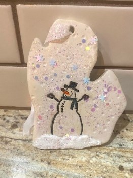 Handmade Let It Snow! Snowman Christmas Ornament