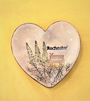 Heart shaped Ceramic Tray - Rochester Park
