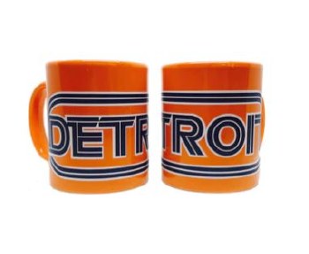 11oz Coffee Mug - Detroit Wrap (Orange/Navy)