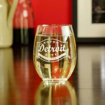 15oz Stemless Wine Glass - Detroit Buckle