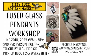 6/20/25 Fused Glass Pendants Workshop